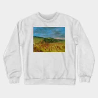 Ball-play of the Choctaw - Ball Up by George Catlin Crewneck Sweatshirt